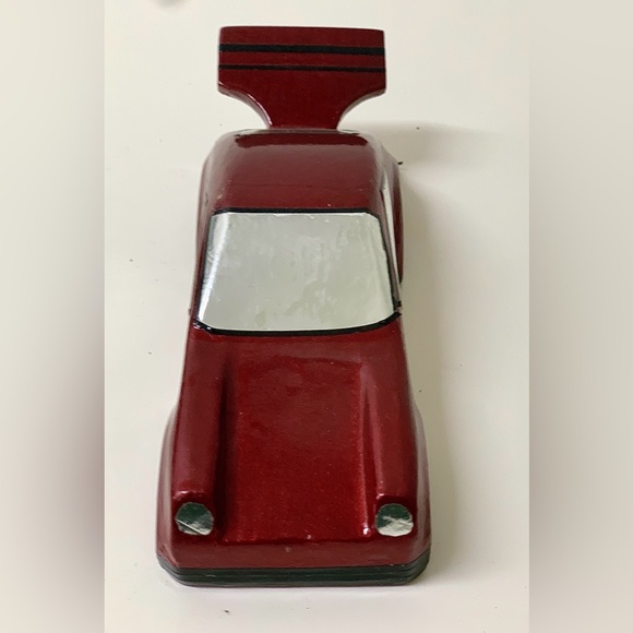 1980s Vintage Hand Crafted Homemade Pinewood Derby Race Car - Picture 8 of 11